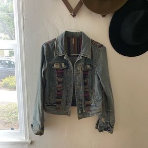 Free People Aztec Baja Jean Jacket